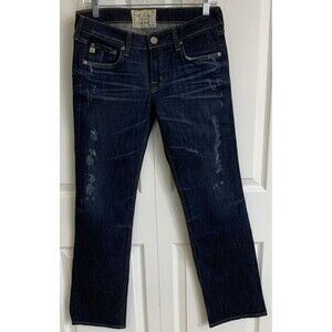 Big Star Liv Boot Cut Jeans Womens 29R 30x31 Distressed Stretch Cowgirl USA